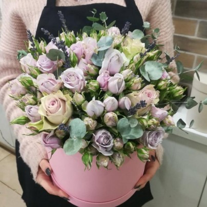 Коробка с цветами Жемчужина красоты